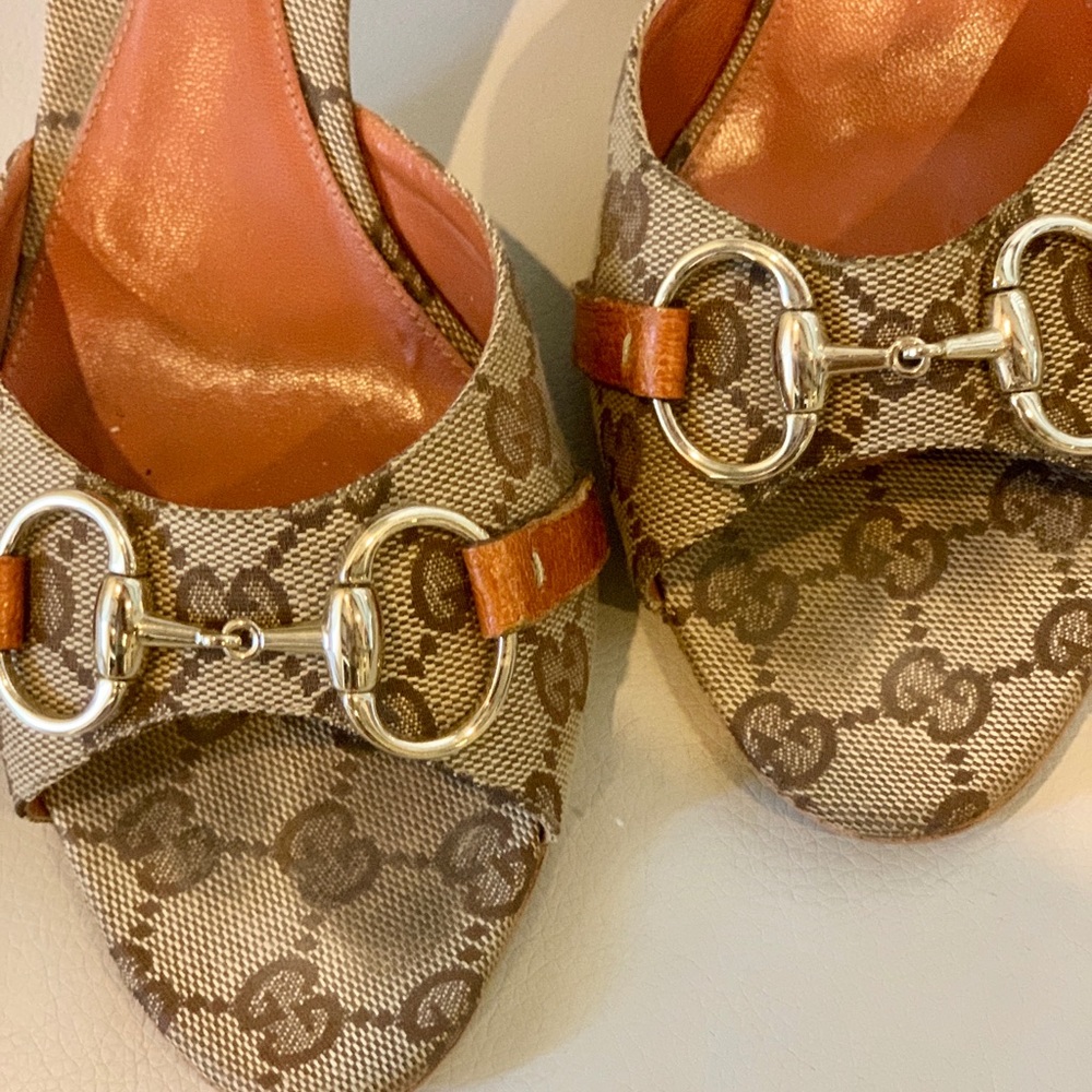 Gucci - Horsebit Guccissima Canvas Mule